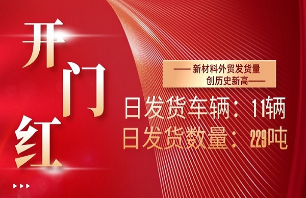 起步即是沖刺！新材料公司外貿(mào)單日發(fā)貨量創(chuàng)歷史新高